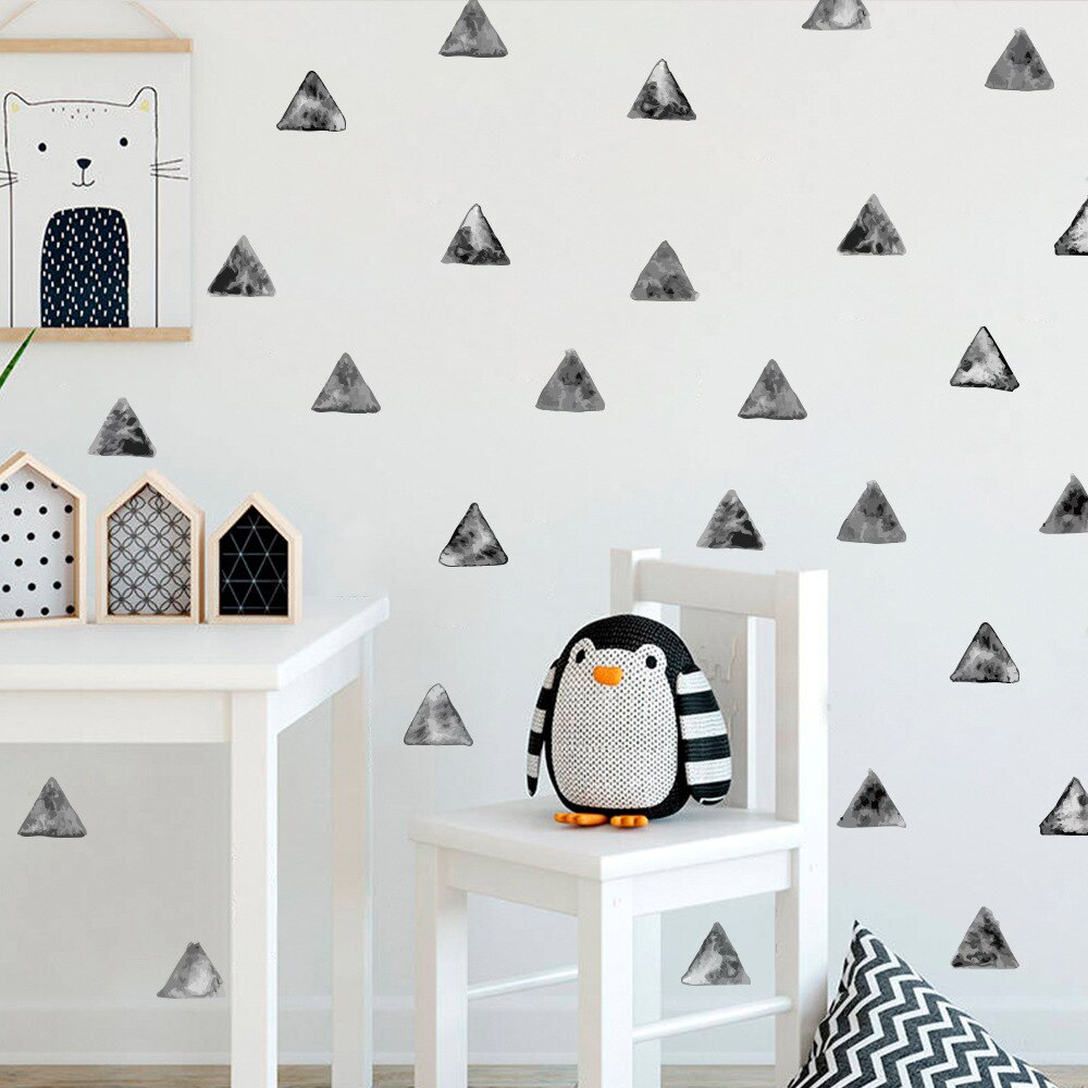 Watercolor Triangles Wall Decal Nursery Stickers - Just Kidding Store