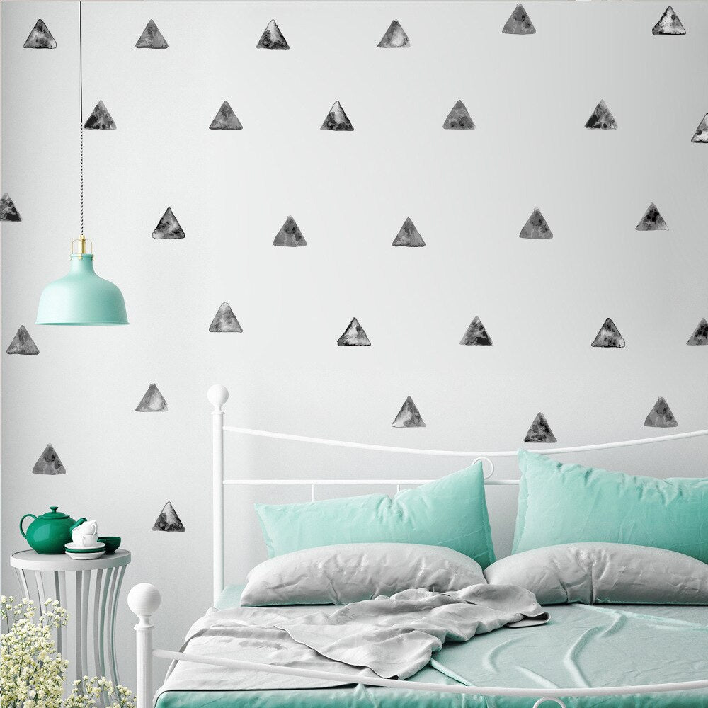 Watercolor Triangles Wall Decal Nursery Stickers - Just Kidding Store