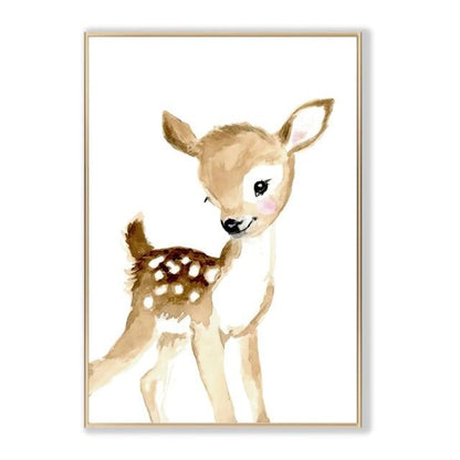 Watercolor Safari Animals Canvas Prints Nursery Posters -Just  Kidding Store