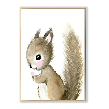 Watercolor Safari Animals Canvas Prints Nursery Posters -Just  Kidding Store
