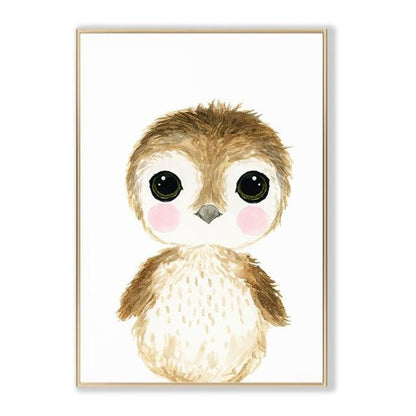 Watercolor Safari Animals Canvas Prints Nursery Posters -Just  Kidding Store