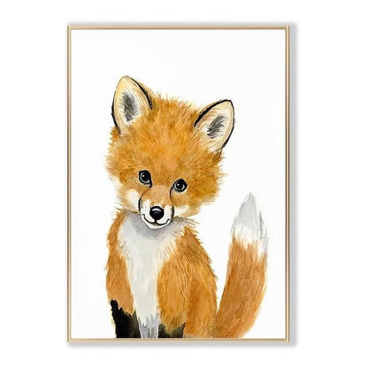 Watercolor Safari Animals Canvas Prints Nursery Posters -Just  Kidding Store
