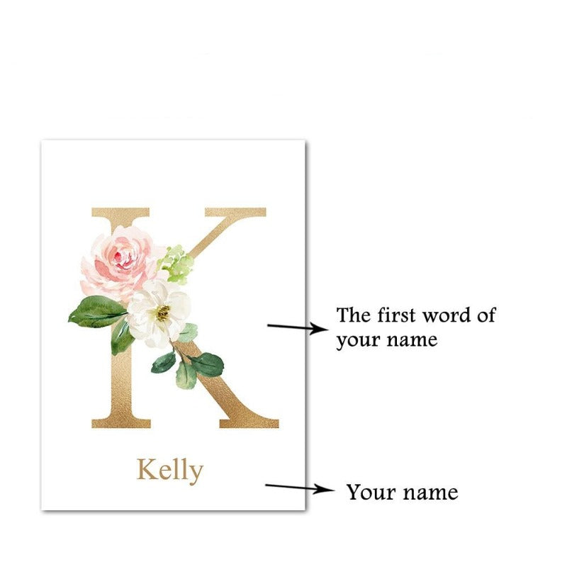 Woodland Animals Canvas Wall Art - Custom Name Posters - Just Kidding Store