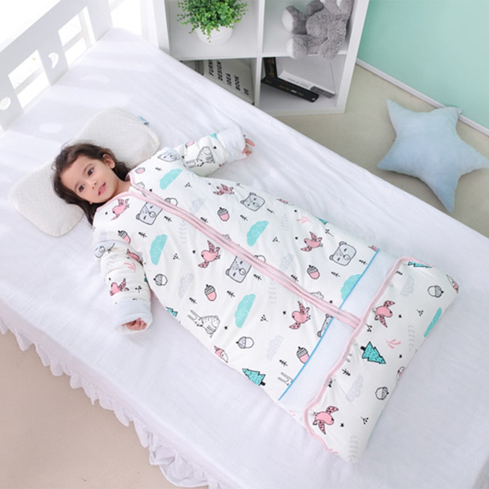 Woodland Sleeping Bag - Detachable Sleeves Sleep Envelope - Just Kidding Store
