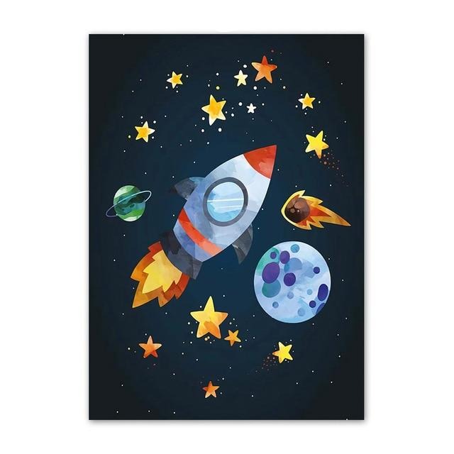 Outer Space Canvas Art - Custom Name Posters - Just Kidding Store