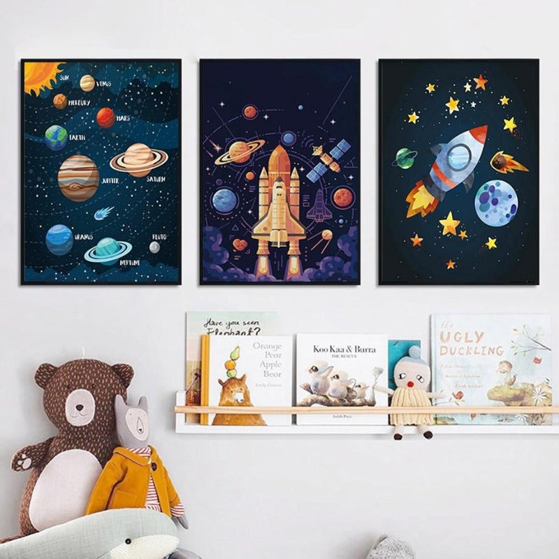 Outer Space Canvas Art - Custom Name Posters - Just Kidding Store