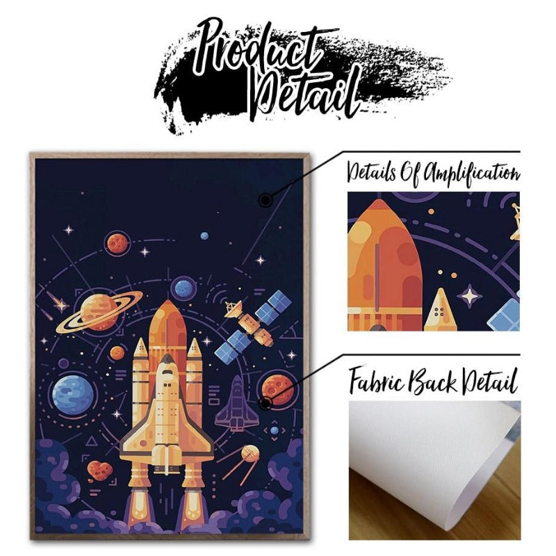 Outer Space Canvas Art - Custom Name Posters - Just Kidding Store