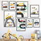 City Cars Canvas Wall Art - Nursery Posters - Just Kidding Store