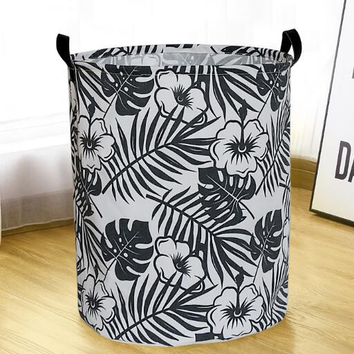 Monochrome Toy Storage Hamper Basket - Laundry Barrel - Just Kidding Store