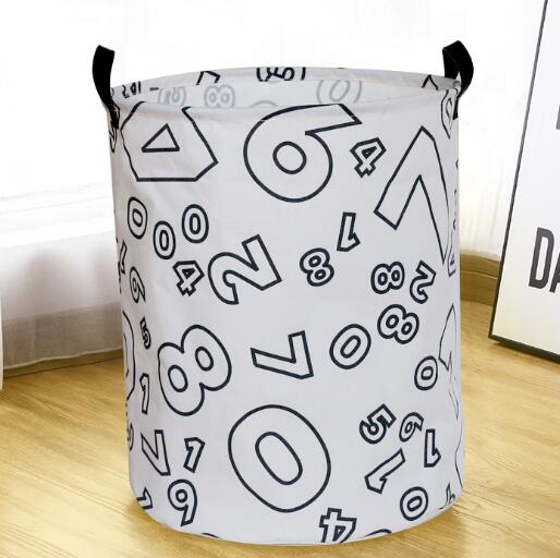 Monochrome Toy Storage Hamper Basket - Laundry Barrel - Just Kidding Store