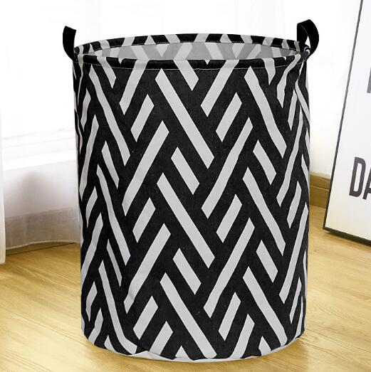 Monochrome Toy Storage Hamper Basket - Laundry Barrel - Just Kidding Store