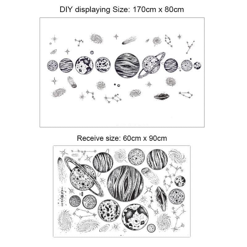 Galaxy Wall Decals Outer Space Wall Stickers - Just Kidding Store