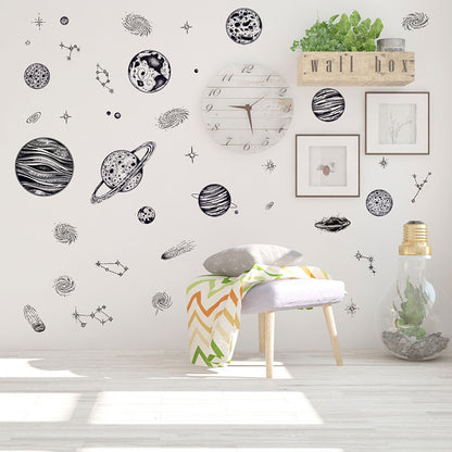 Galaxy Wall Decals Outer Space Wall Stickers - Just Kidding Store