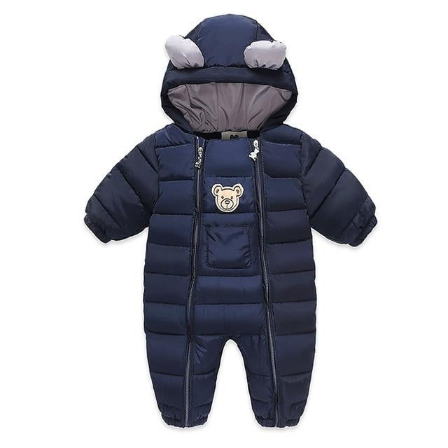 Baby Children Hooded Winter Overalls Warm Jumpsuit - Just Kidding Store