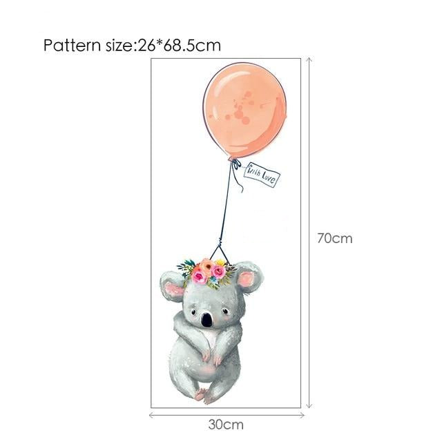 Balloon Bunny Wall Decal Childrens Wall Stickers - Just Kidding Store