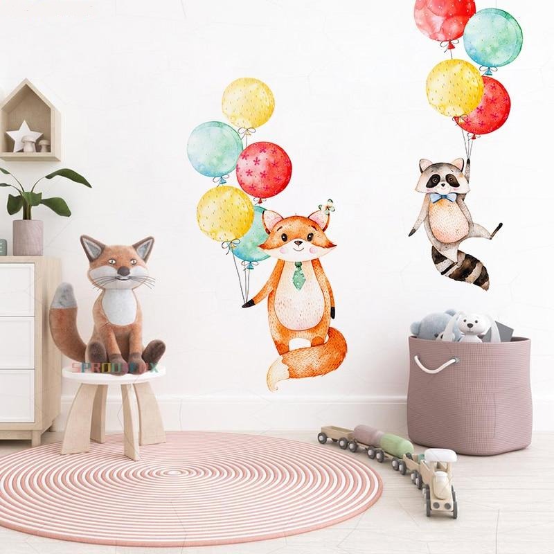 Balloon Bunny Wall Decal Childrens Wall Stickers - Just Kidding Store