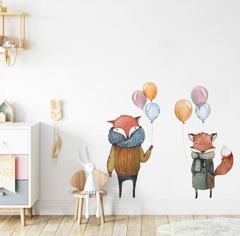 Balloon Bunny Wall Decal Childrens Wall Stickers - Just Kidding Store