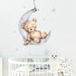 Sleepy Teddy Bear Wall Decal - Nursery Stickers  - Just Kidding Store