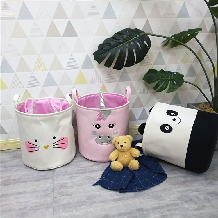 Waterproof Toy Storage Basket Panda Kitty Unicorn - Just Kidding Store