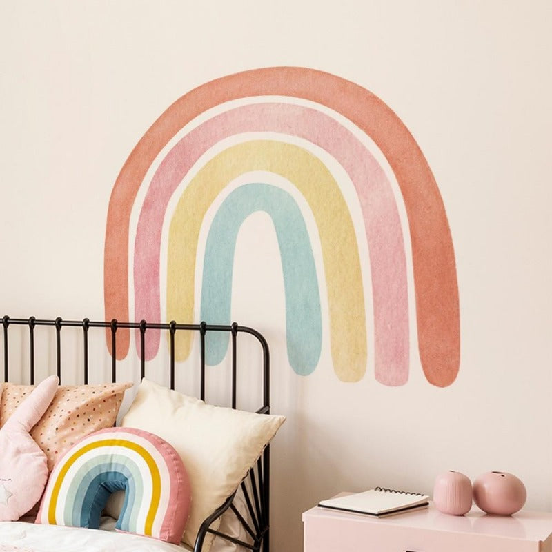 Big Rainbow Wall Decal Rainbow Nursery Stickers - Just Kidding Store