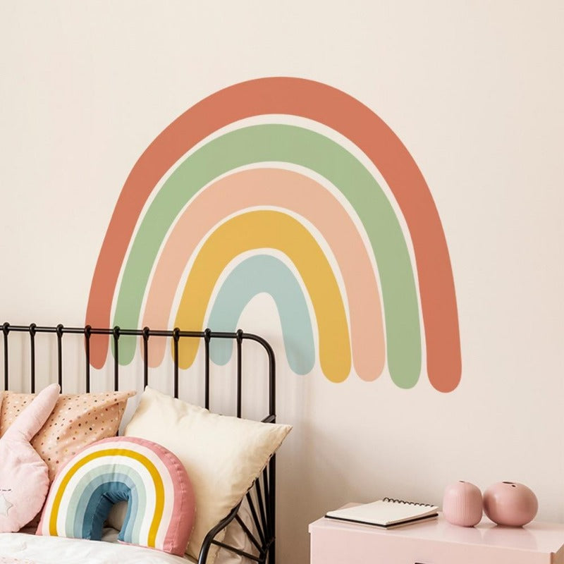 Big Rainbow Wall Decal Rainbow Nursery Stickers - Just Kidding Store