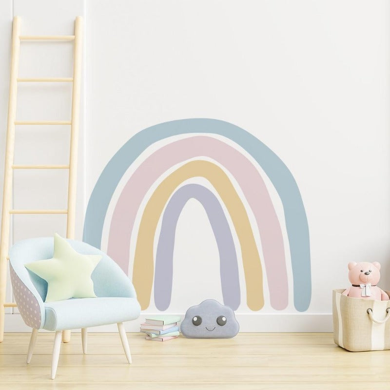 Big Rainbow Wall Decal Rainbow Nursery Stickers - Just Kidding Store