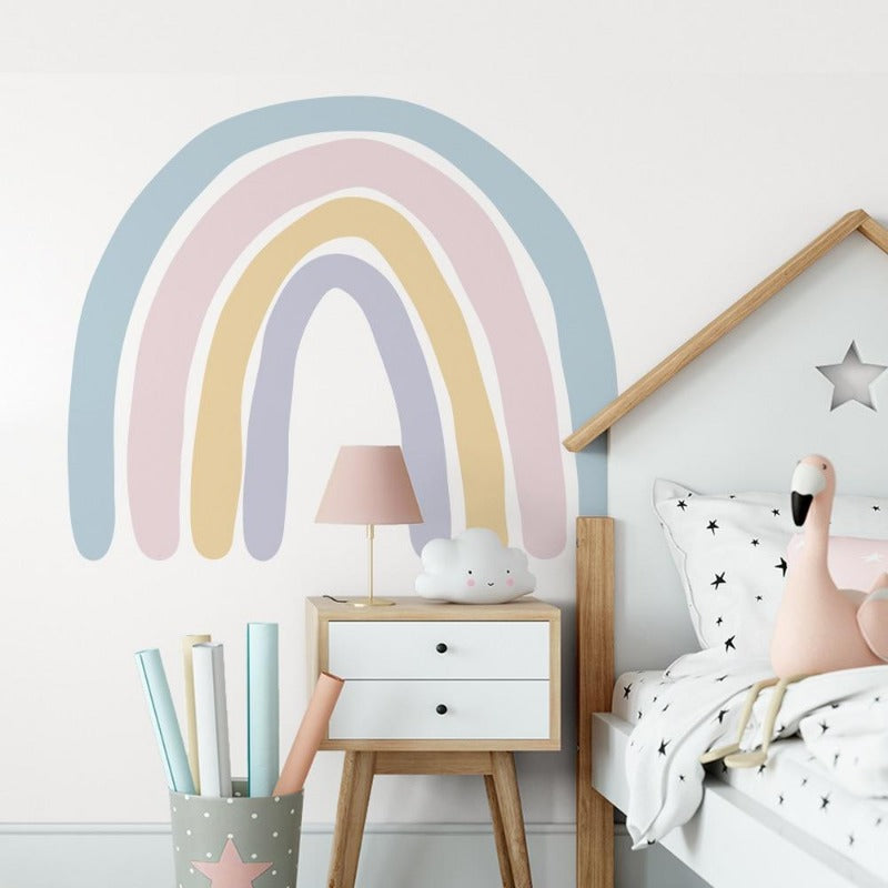 Big Rainbow Wall Decal Rainbow Nursery Stickers - Just Kidding Store