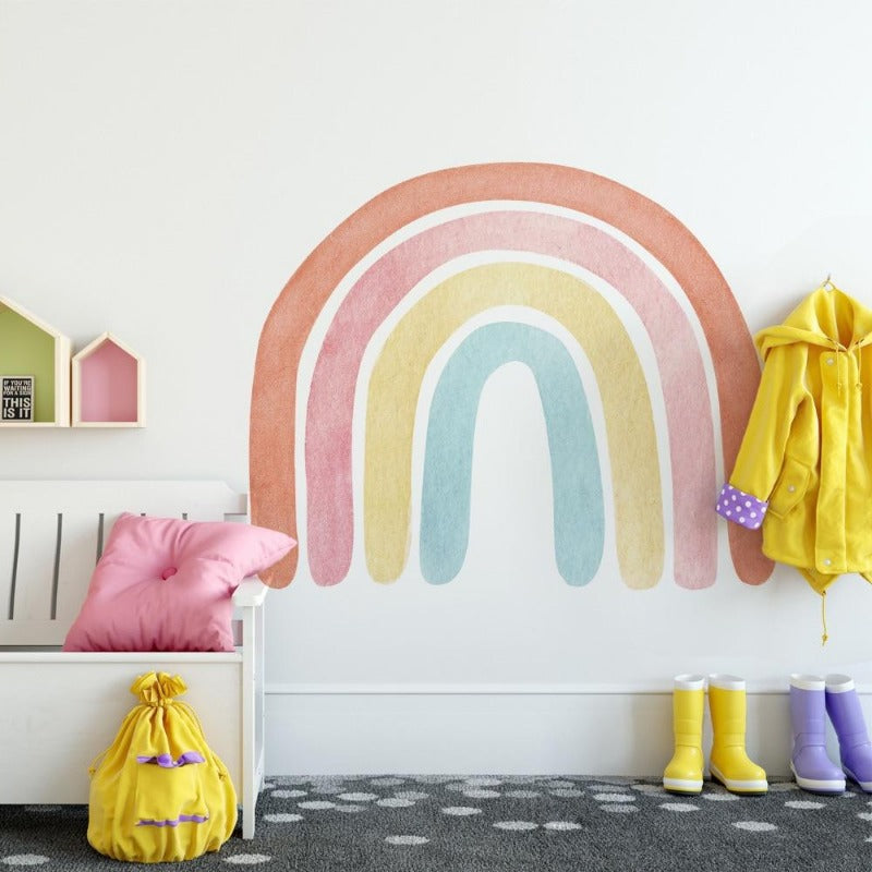 Big Rainbow Wall Decal Rainbow Nursery Stickers - Just Kidding Store