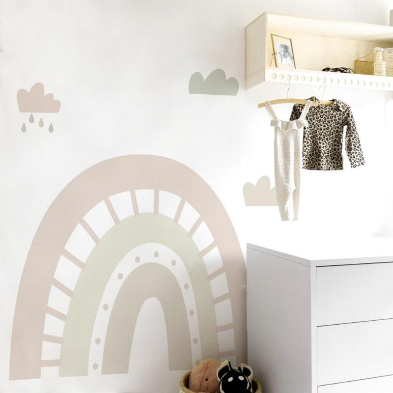 Big Rainbow Wall Decal Rainbow Nursery Stickers - Just Kidding Store