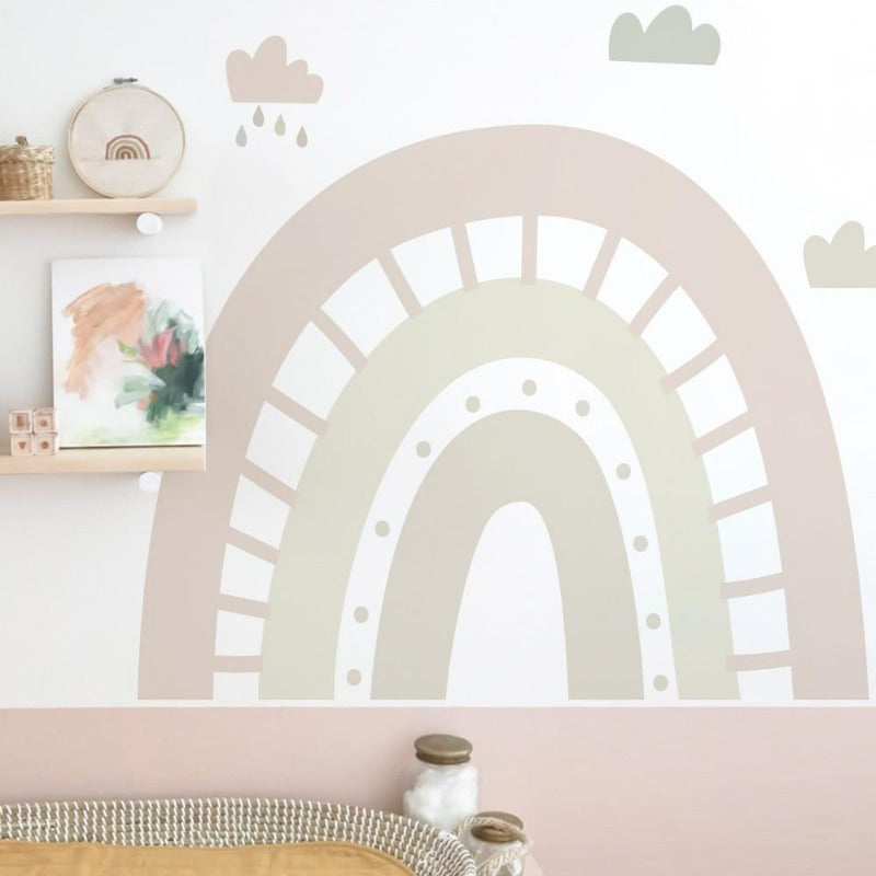 Big Rainbow Wall Decal Rainbow Nursery Stickers - Just Kidding Store