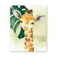 Watercolor Safari Animals Canvas Wall Art Tropical Jungle Animals Posters - Just Kidding Store