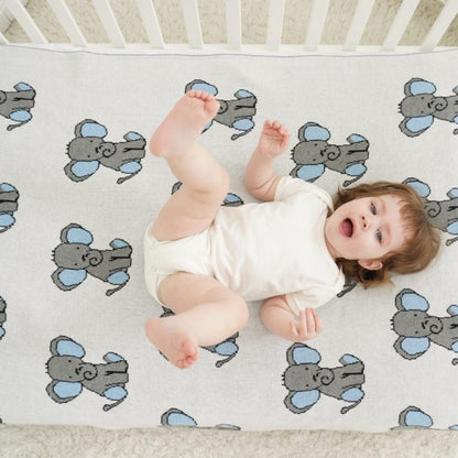 Little Monkey Cotton Knitted Blanket