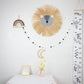 Hand Woven Lion Head -  Hanging Animal Ornament - Just Kidding Store