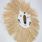 Hand Woven Lion Head -  Hanging Animal Ornament - Just Kidding Store