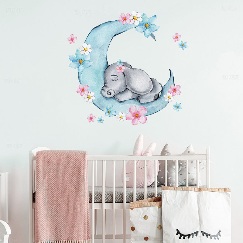 Sleepy Teddy Bear Wall Decal - Nursery Stickers  - Just Kidding Store