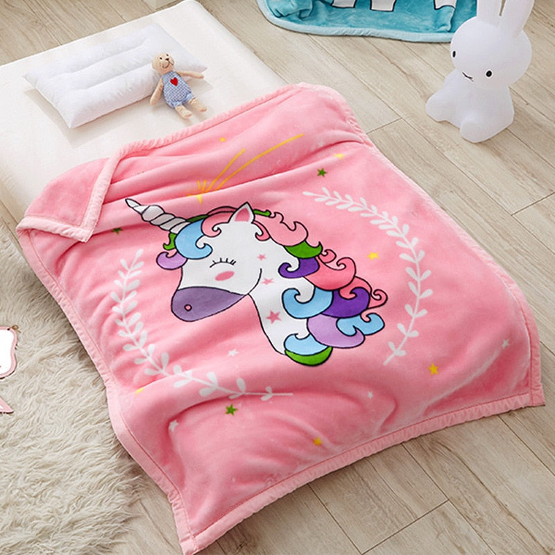 Coral Fleece Blanket - 2 Layers Bedspread - Just Kidding Store