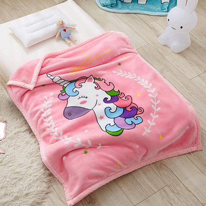 Coral Fleece Blanket - 2 Layers Bedspread - Just Kidding Store