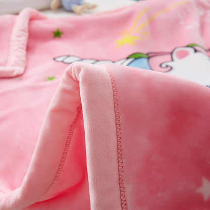 Coral Fleece Blanket - 2 Layers Bedspread - Just Kidding Store