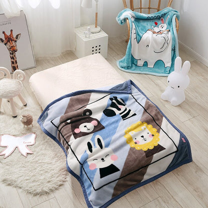 Coral Fleece Blanket - 2 Layers Bedspread - Just Kidding Store