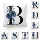 Floral Alphabet Cushion Cover - Initial Personalised Pillow Case - Just Kidding Store