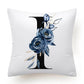 Floral Alphabet Cushion Cover - Initial Personalised Pillow Case - Just Kidding Store