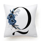 Floral Alphabet Cushion Cover - Initial Personalised Pillow Case - Just Kidding Store