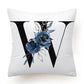 Floral Alphabet Cushion Cover - Initial Personalised Pillow Case - Just Kidding Store