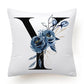 Floral Alphabet Cushion Cover - Initial Personalised Pillow Case - Just Kidding Store