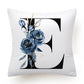 Floral Alphabet Cushion Cover - Initial Personalised Pillow Case - Just Kidding Store