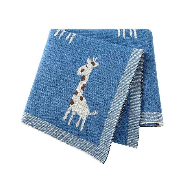 Little Giraffe Baby Children Cotton Knit Blanket - Just Kidding Store