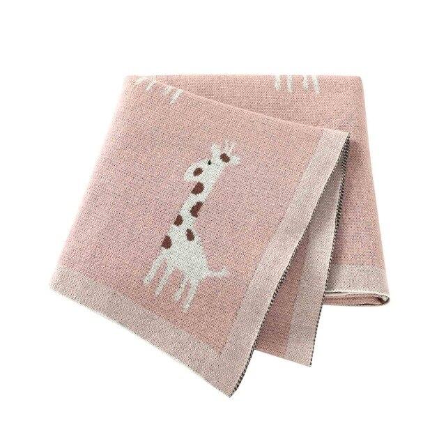 Little Giraffe Baby Children Cotton Knit Blanket - Just Kidding Store