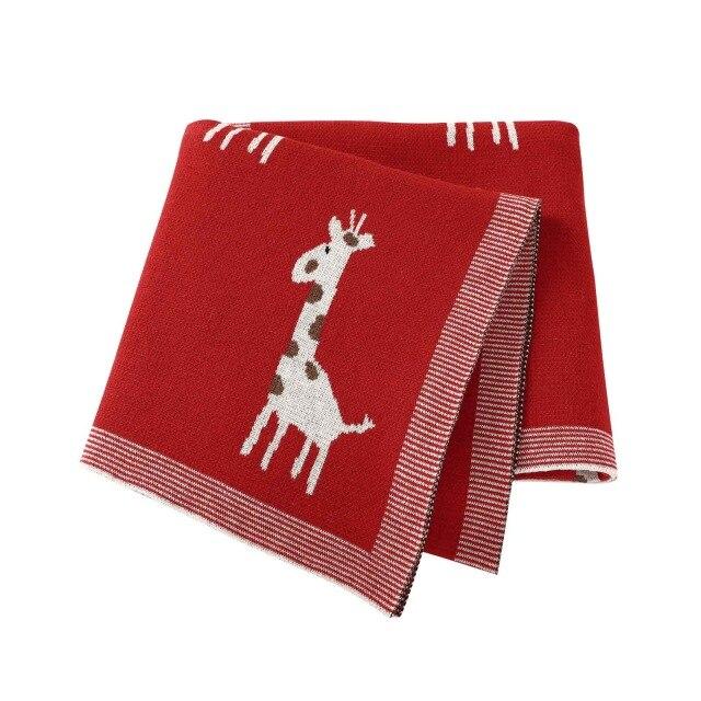 Little Giraffe Baby Children Cotton Knit Blanket - Just Kidding Store