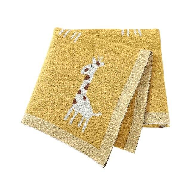 Little Giraffe Baby Children Cotton Knit Blanket - Just Kidding Store