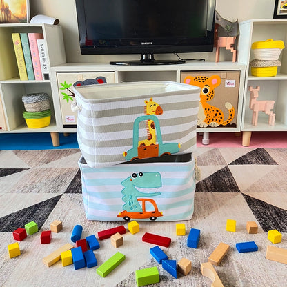 Canvas Storage Basket - Kids Toys Organizer - Just Kidding Store